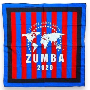 Zumba Fitness Zumba Wear 2020 Collectible Bandana Let The Games Begin Red Blue